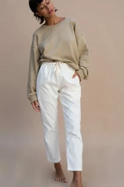 Indigo Luna Livia Cord Trousers Ivory Best Sellers