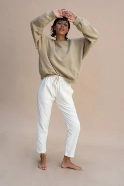 Indigo Luna Livia Cord Trousers Ivory Best Sellers