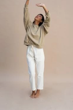 Indigo Luna Livia Cord Trousers Ivory Best Sellers