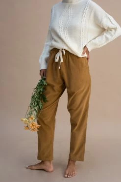 Indigo Luna Livia Cord Trousers Chestnut
