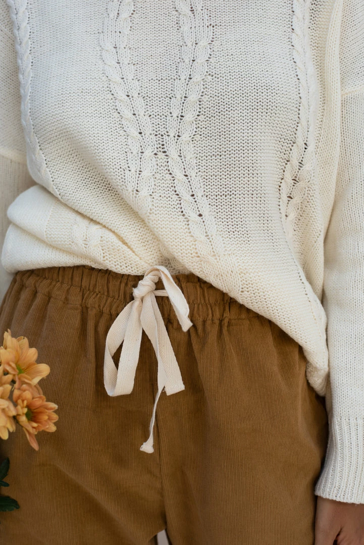 Indigo Luna Livia Cord Trousers Chestnut