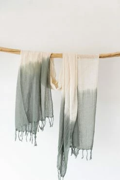 Indigo Luna Cotton Sarong Green Ombre New In