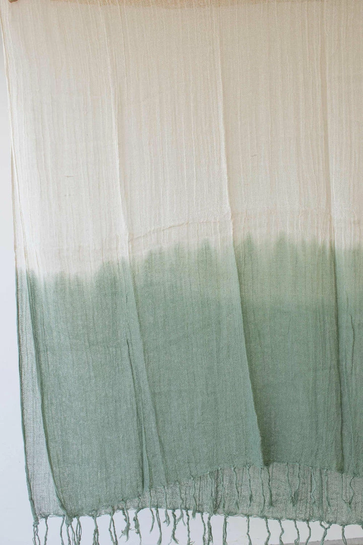Indigo Luna Cotton Sarong Green Ombre New In