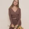 Indigo Luna New In Agni Wrap Top Chocolate
