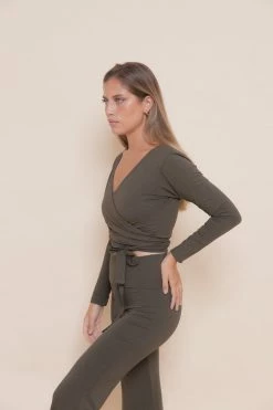 Indigo Luna New In Agni Wrap Top Forest