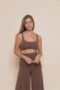 Indigo Luna Boxy Crop Chocolate New In