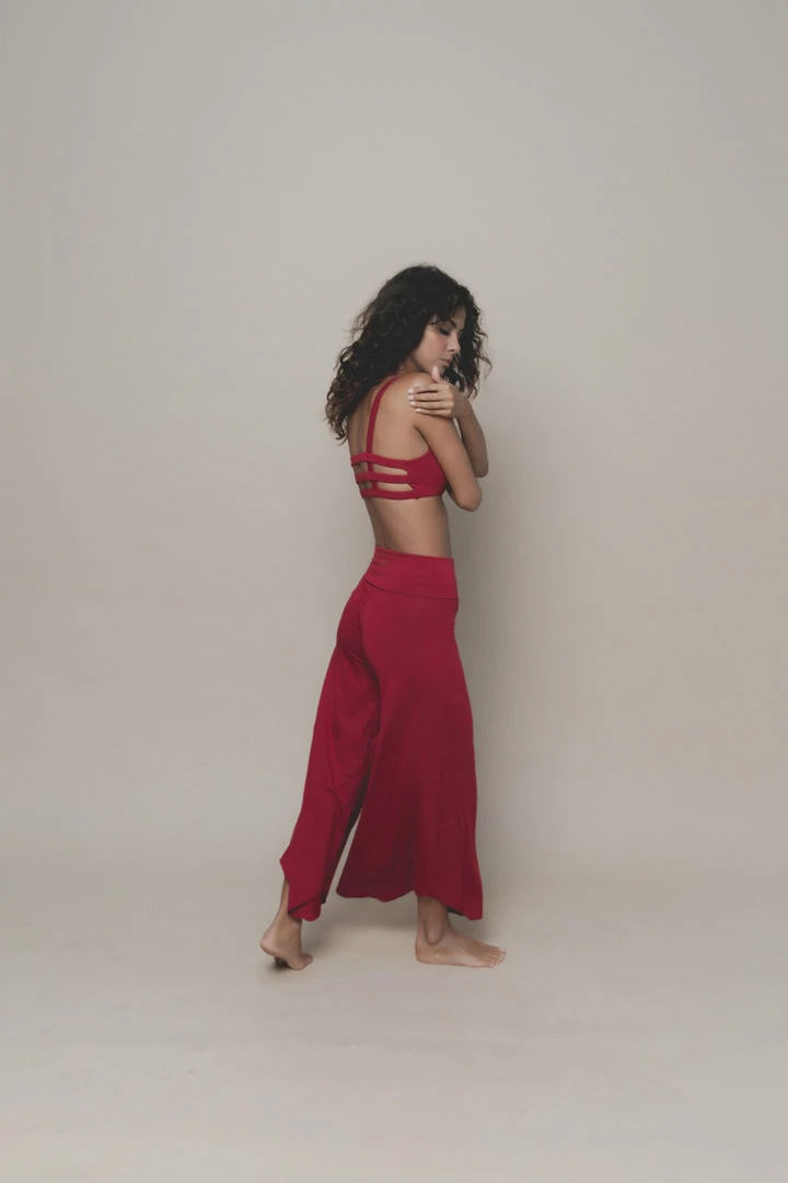 Indigo Luna Layla Flares Dark Rose New In