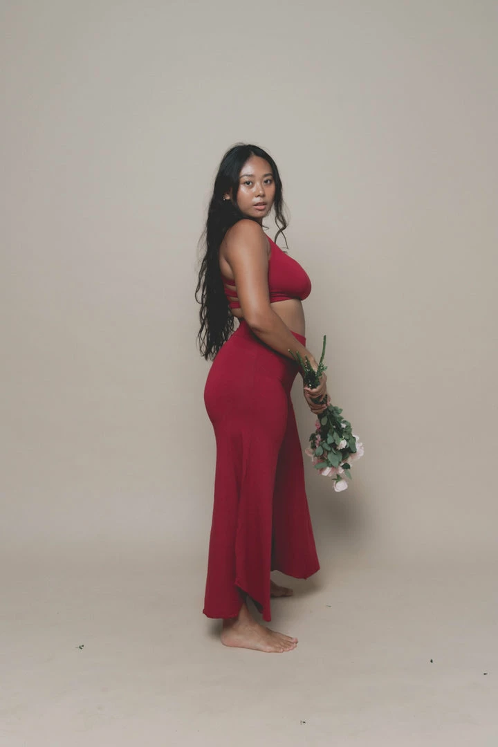 Indigo Luna Layla Flares Dark Rose New In