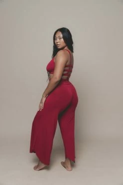 Indigo Luna Layla Flares Dark Rose New In