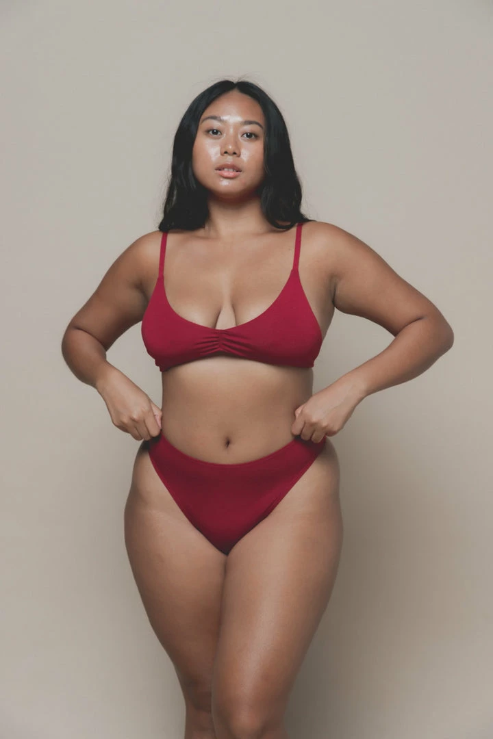 Indigo Luna New In Layla Thong Dark Rose