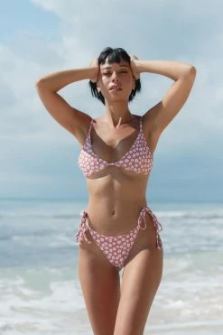 Indigo Luna Best Sellers Flora Tri Bikini Bottom Daisy Clay