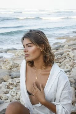 Wild Ivy Best Sellers Luna Necklace (Small) Gold