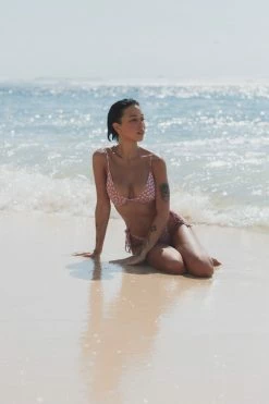 Indigo Luna Best Sellers Flora Tri Bikini Top Daisy Clay