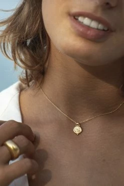 Wild Ivy Best Sellers Luna Necklace (Small) Gold