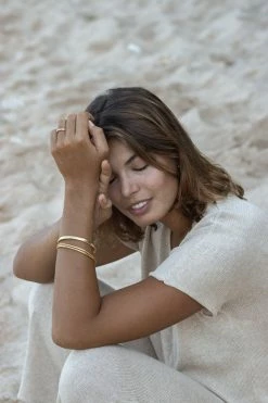 Wild Ivy Best Sellers Enso Bracelet (Slim) Gold