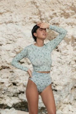 Indigo Luna Flora Rashguard Viola Olive Best Sellers