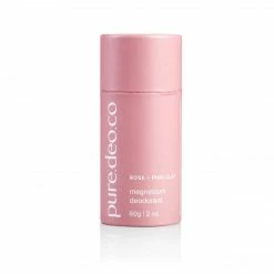 Pure Deo Co Rose + Pink Clay Magnesium Deodorant 100% Natural New In